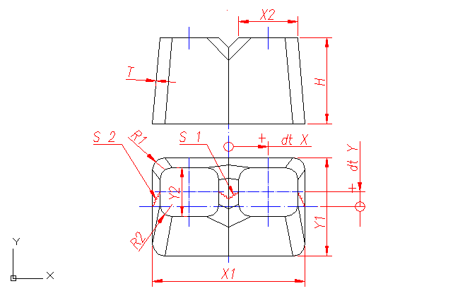 Pattern: Y - fillet rectangle - to - fillet rectangle 