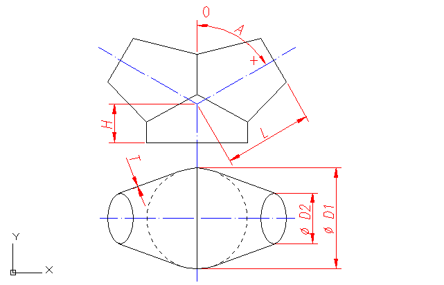 Pattern: Y - cylinder - to - cone 