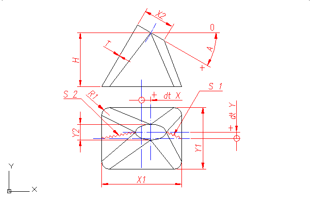 Pattern: transition - fillet rectangle - to - ellipse - offset - oblique 