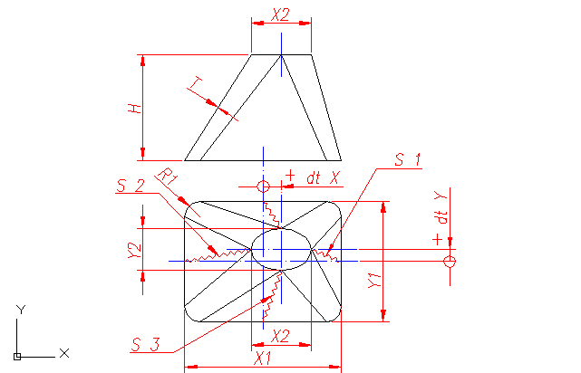 Pattern: transition - fillet rectangle - to - ellipse - offset 